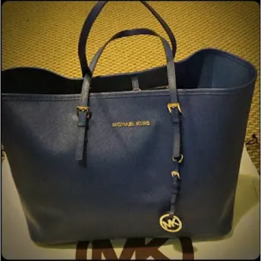 Michael Kors Blue Tote Bag - Picture 2 of 9